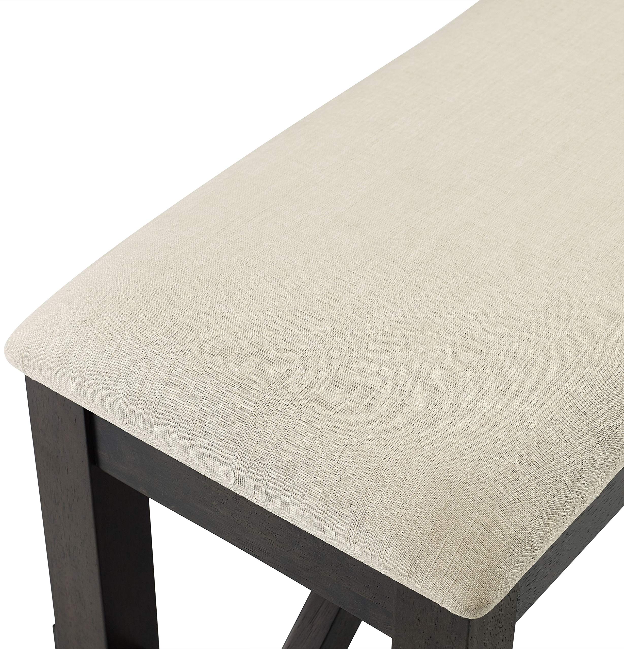Crosley Furniture Hayden Solid Wood Dining Bench - Entryway, Mudroom, or Kitchen Seating - Slate Finish - Perfect for Farmhouse, Rustic, and Traditional Home Decor