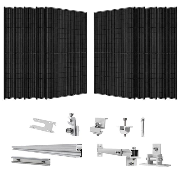 Nature's Generator 10 x 410 Watt Monocrystalline Solar Panels with Mounting Rack Kit | High Efficiency Solar Power System for Home, RV & Off-Grid Energy | Perfect for Emergency Backup & Sustainable Living