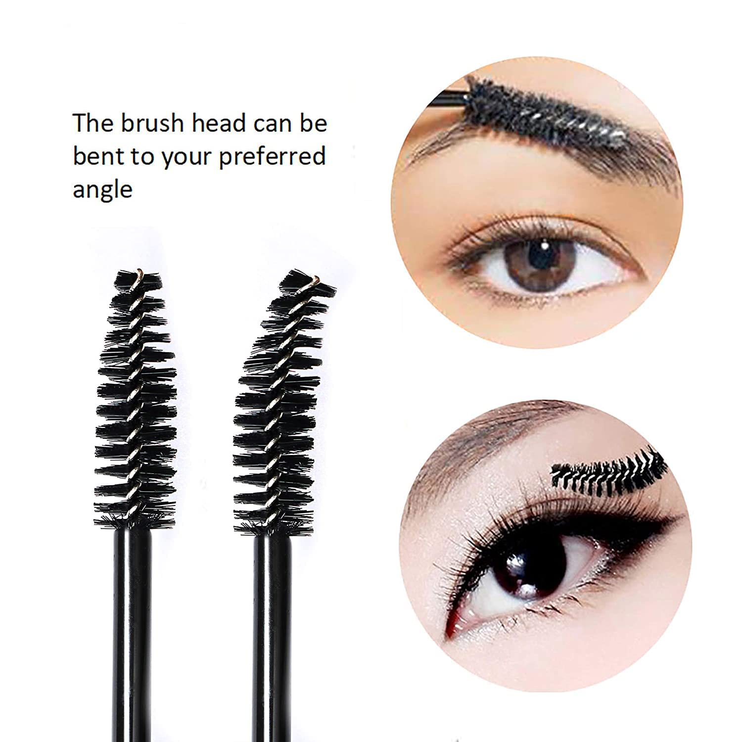 RAJry 2 Pack 10ml Empty Mascara Tubes with Wands - Refillable Eyelash Cream Containers with 2 Rubber Inserts (Silver) - Perfect for DIY Makeup, Travel & Salon Use