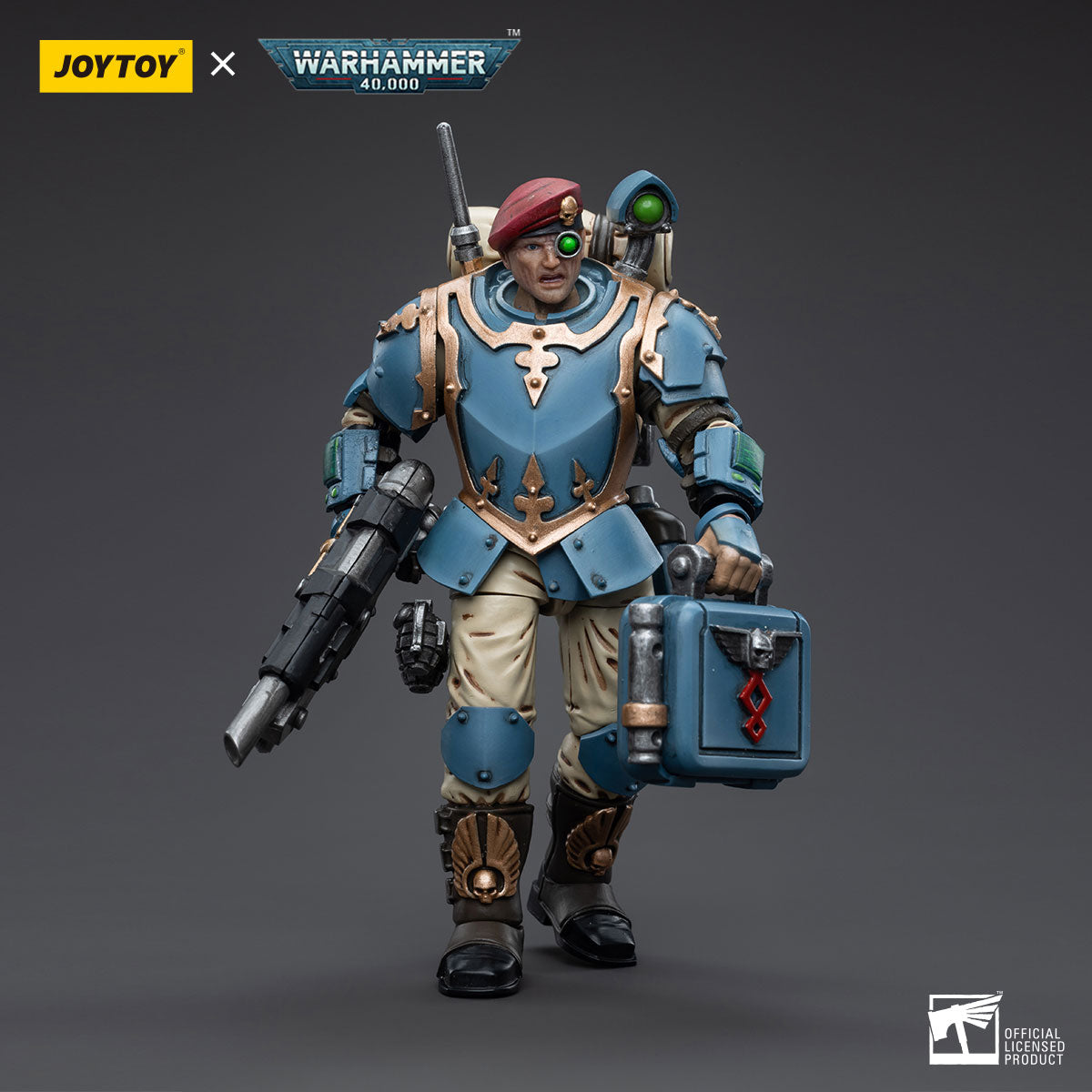 1/18 JOYTOY 3.75-inch Astra Militarum Tempestus Scions Command Squad Action Figure - 55th Kappic Eagles Set (5pcs) - Perfect for Warhammer 40K Collectors, Tabletop Gaming & Display