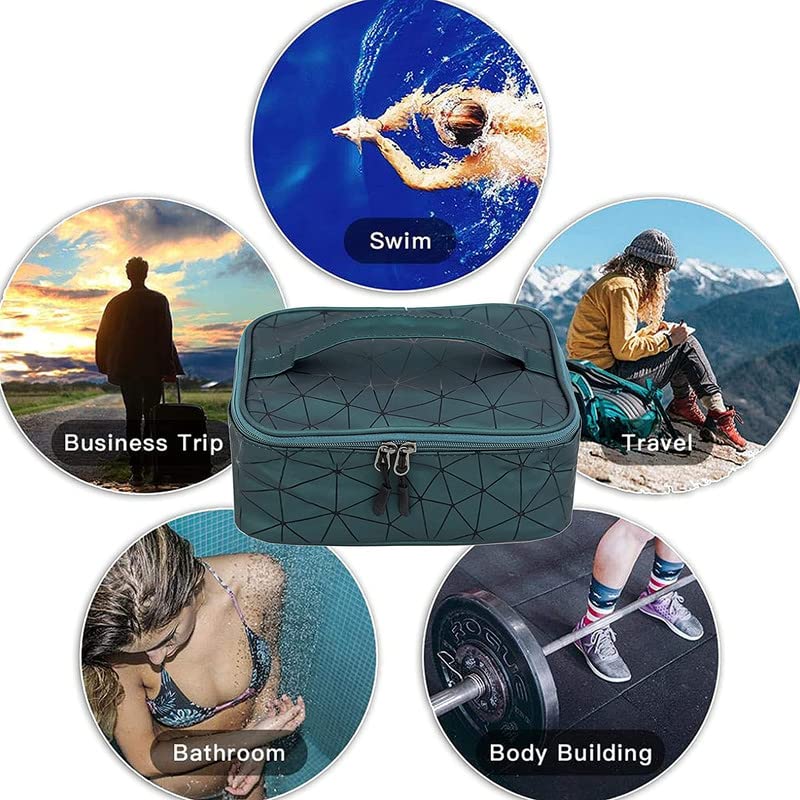 Waterproof Travel Makeup Bag for Women - Keetly Cosmetic Organizer Pouch | Vanity Bag for Girls & Women | Perfect for Travel, Gym & Daily Use (Grey)