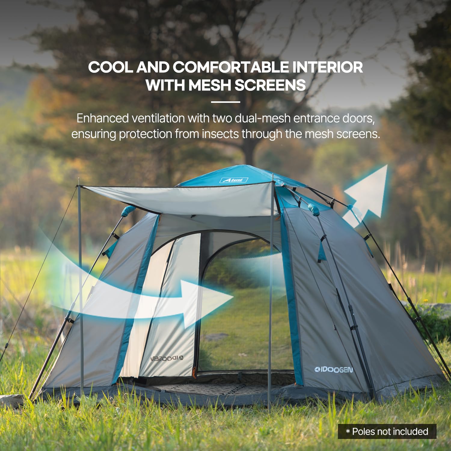 2-3 Person Instant Pop Up Tent for Camping - 60 Second Easy Setup Waterproof Dome Tent for Outdoor Adventures, Beach Trips & Travel | Perfect for Family Camping, Hiking & Backpacking