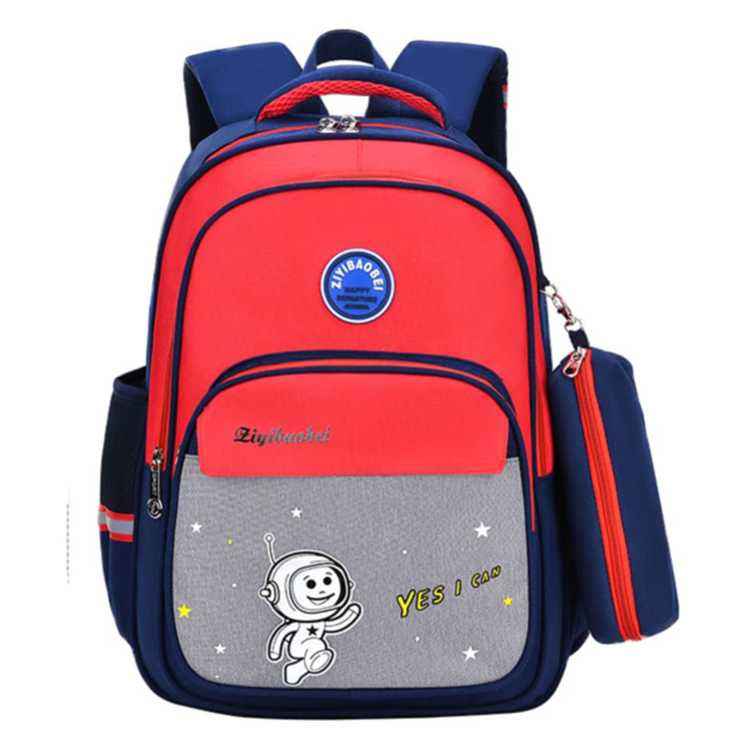 Waterproof School Backpack for Kids - Lightweight Durable Daypack for Boys & Girls - Perfect for School, Travel & Outdoor Activities (Red)