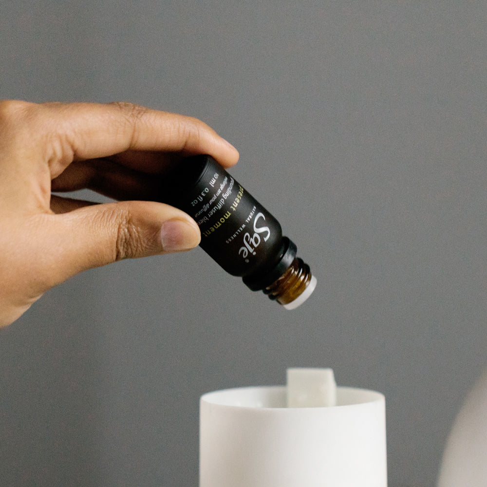 Present Moment Grounding Diffuser Blend - Aromatherapy Essential Oil for Stress Relief & Relaxation - Perfect for Yoga, Meditation & Home Spa