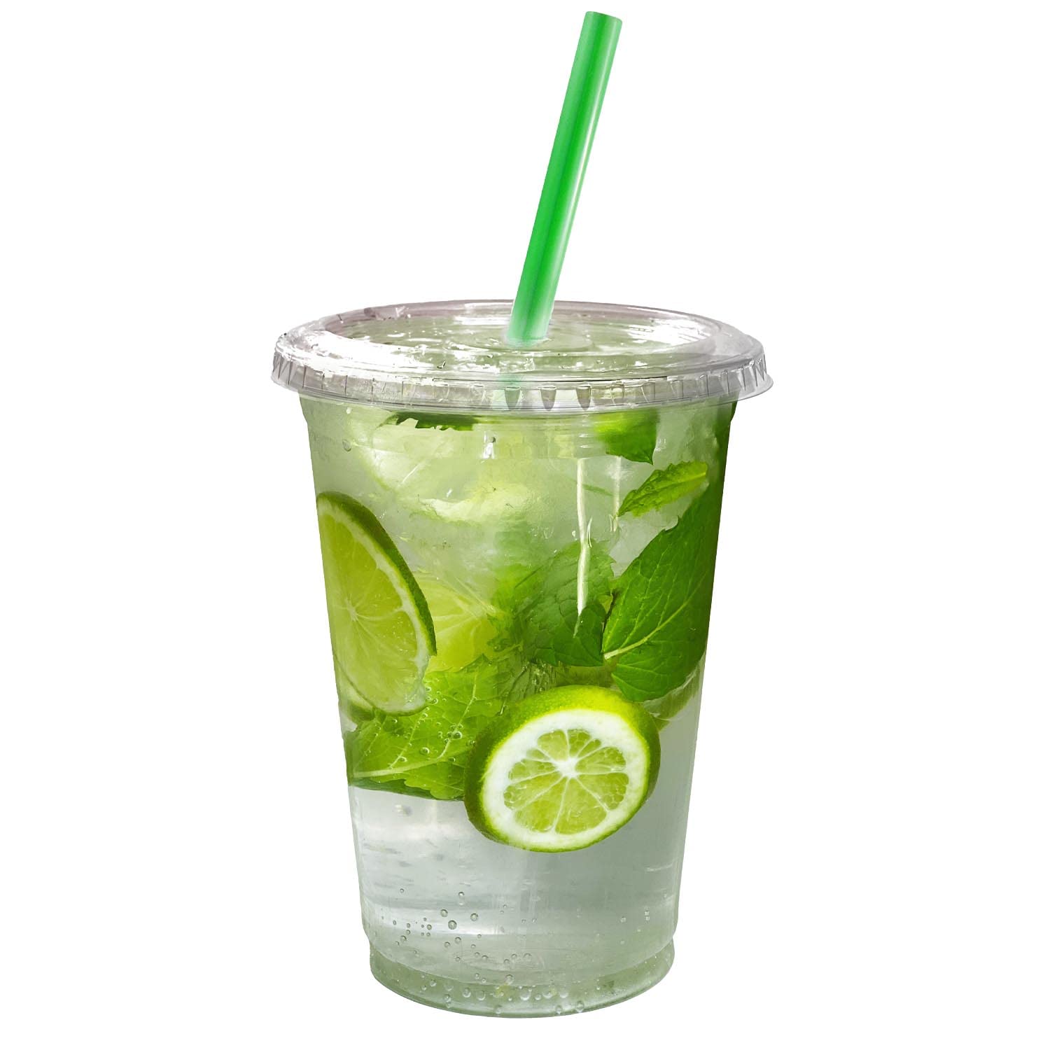 EcoQuality 32 oz Clear Plastic Disposable Cups with Lids and Straws - BPA Free PET Cups for Smoothies, Protein Shakes, Bubble Tea, Iced Coffee, Boba, Fresh Juice - Perfect for Meal Prep, Parties, Restaurants & Cafes (500 Count)