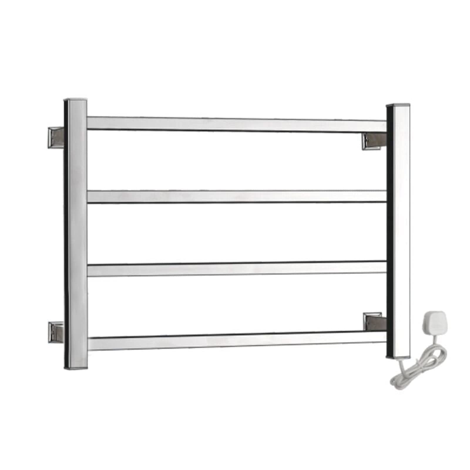 APUM Electric Towel Warmer - Stainless Steel Heated Towel Rack with Timer & Waterproof Switch | Wall Mount Bathroom Towel Warmer for Spa, Hotel & Home Use (B Hardwired)