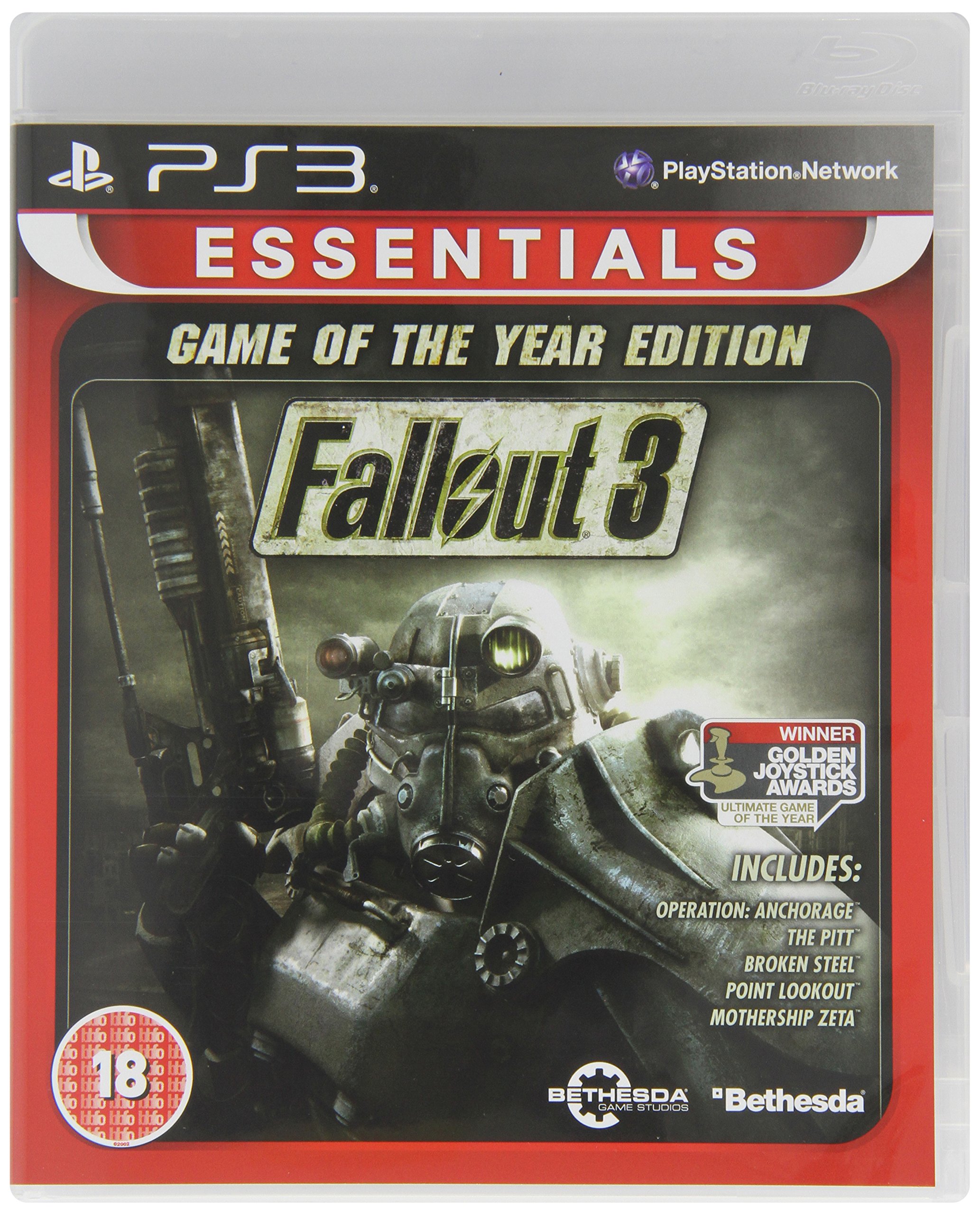 Fallout 3 Game of The Year Edition - Sony PlayStation 3 (PS3) RPG Video Game | Post-Apocalyptic Adventure for Adults & Teens | Perfect for Gaming Nights & Collector's Shelves