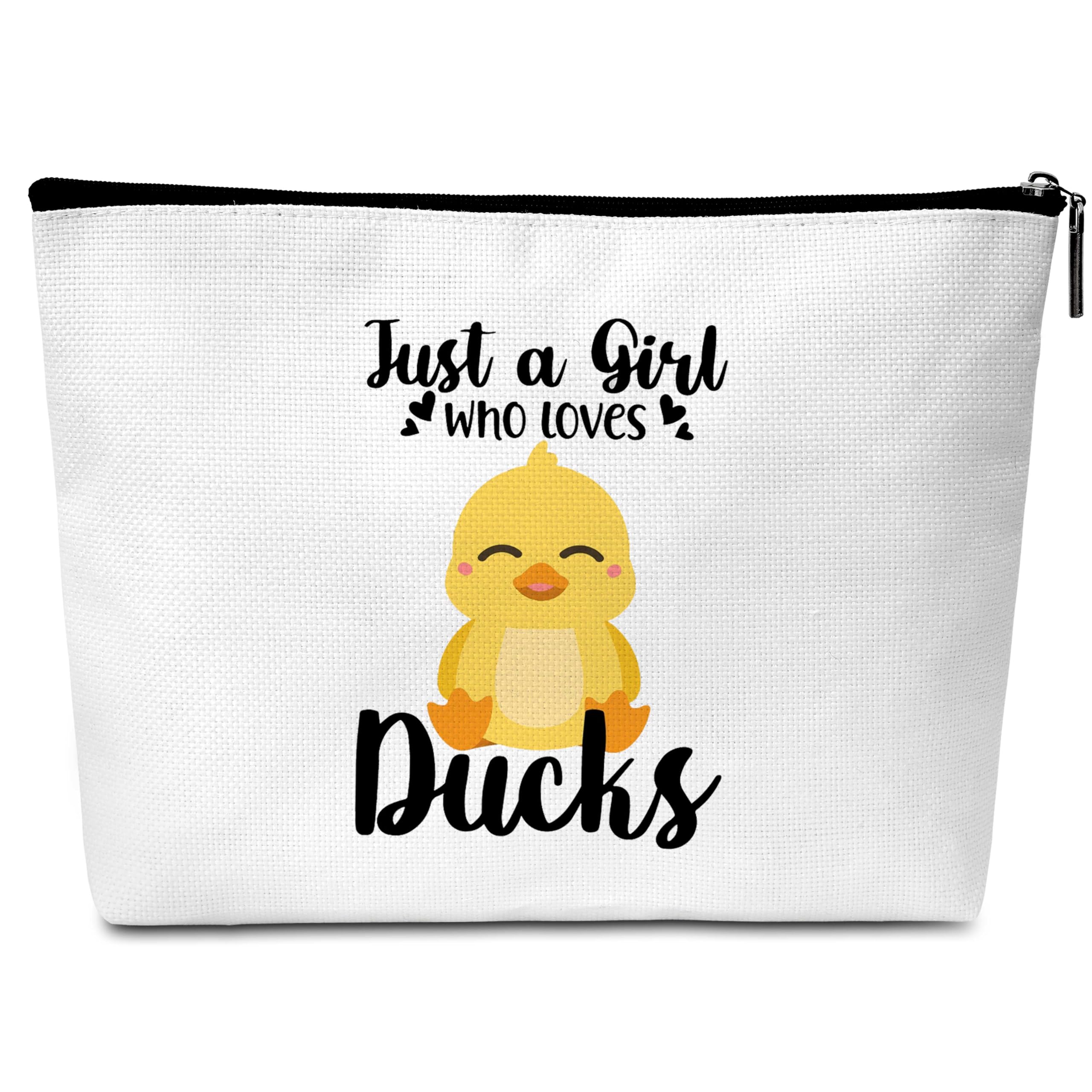 Duck Lover Travel Makeup Bag - Cute Duck Pattern Toiletry Organizer for Women, Girls, Sisters, Mom & Daughter | Perfect Valentine's Day, Birthday Gift Idea | Great for Travel, Gym & Daily Use