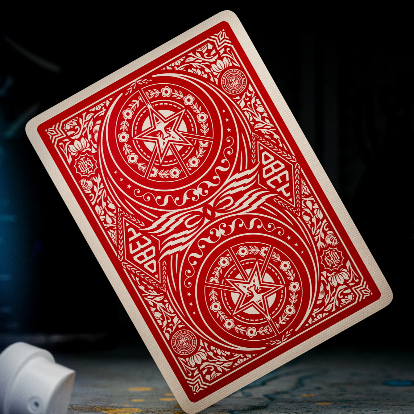 Obey Playing Cards - Premium Red Deck for Poker, Magic Tricks & Card Games | Perfect for Parties, Casino Nights & Collectors