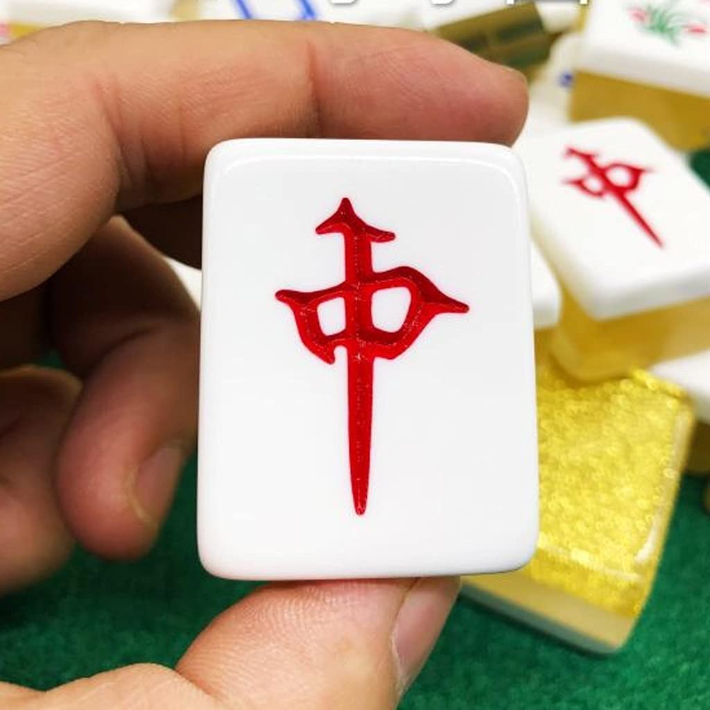 Premium Acrylic Chinese Mahjong Game Set with Dice & Weathervane - Complete Family Gift (Pink) | Perfect for Game Nights, Parties & Cultural Enthusiasts