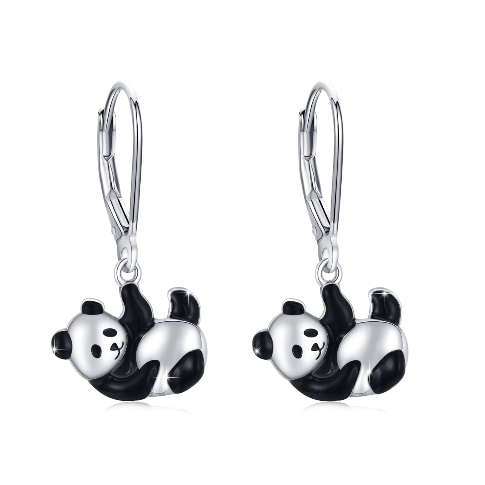 925 Sterling Silver Animal Hoop Earrings - Fox, Panda & Frog Huggie Earrings for Women & Girls | Hypoallergenic Pet Jewelry Gift for Girlfriend, Mom | Perfect for Casual Wear, Parties & Gifts