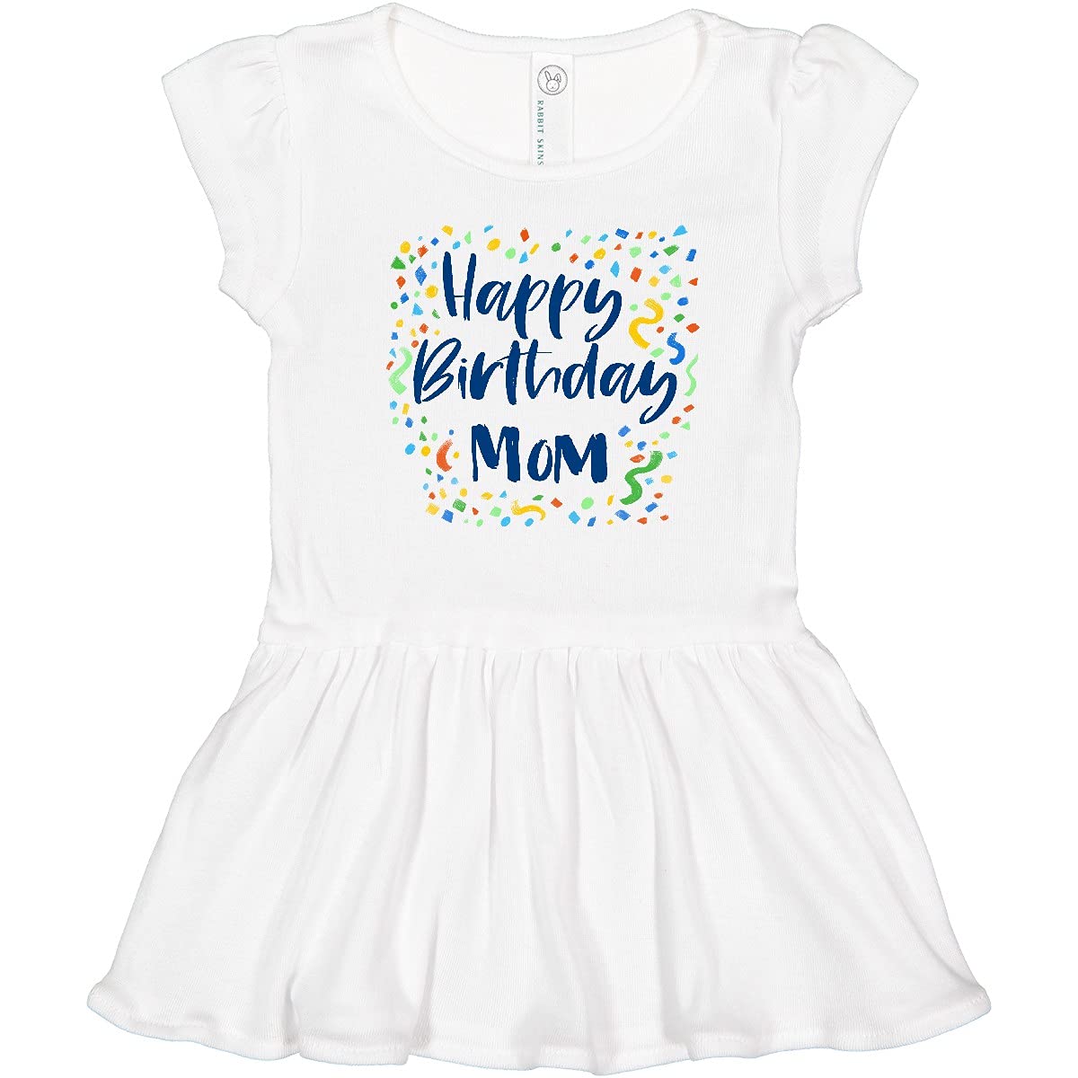 Inktastic Happy Birthday Mom Toddler Dress - Cute Outfit for Baby Girls Birthday Party & Family Celebration