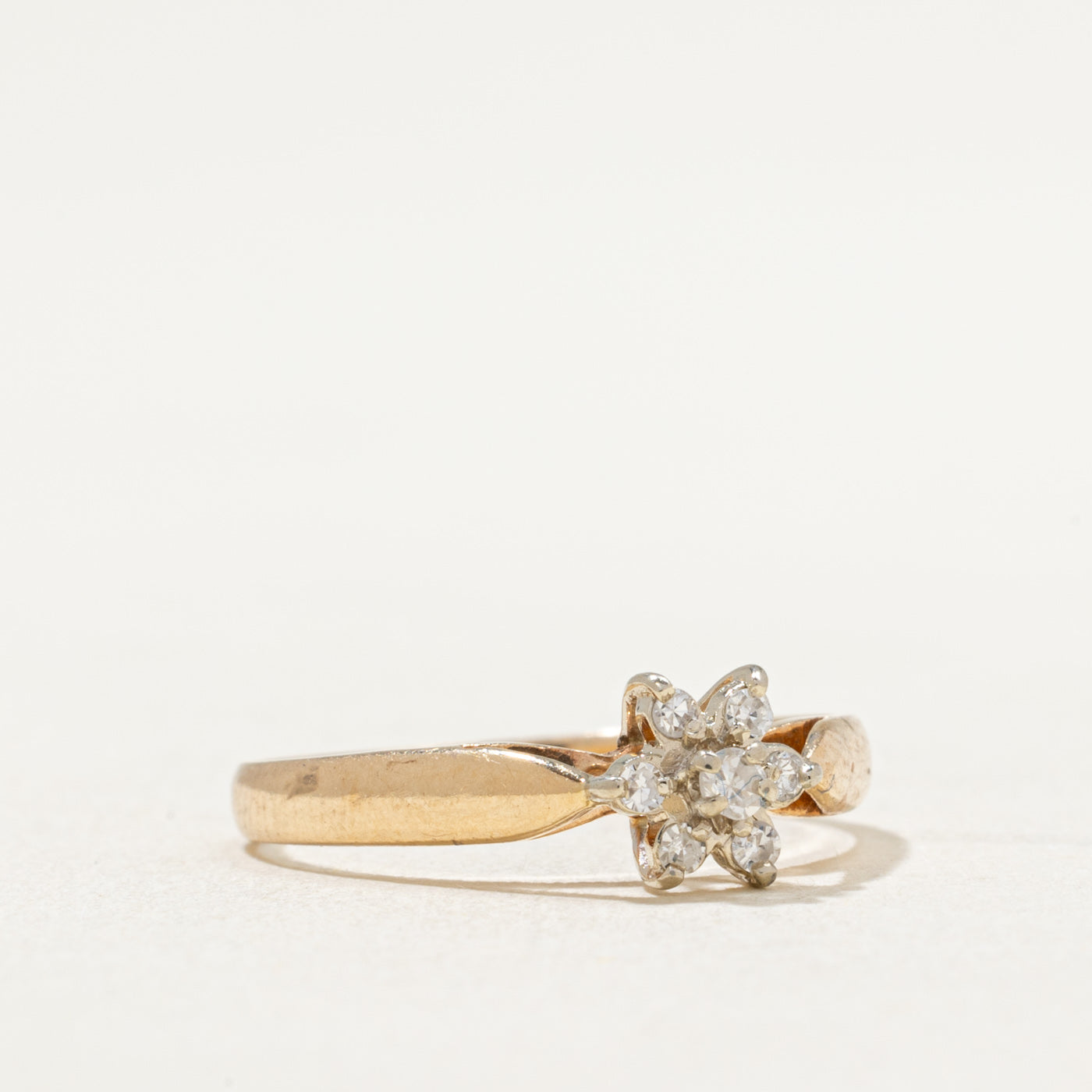 0.09ctw Diamond Petal Ring - Size 6 | Elegant Floral Engagement & Wedding Band for Women | Perfect for Proposals, Anniversaries & Special Occasions