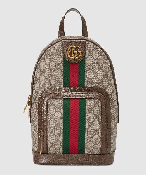 Gucci Ophidia GG Small Backpack for Women - Beige & Ebony Crossbody Bag | Fashionable Luxury Handbag for Travel, Work & Everyday Use