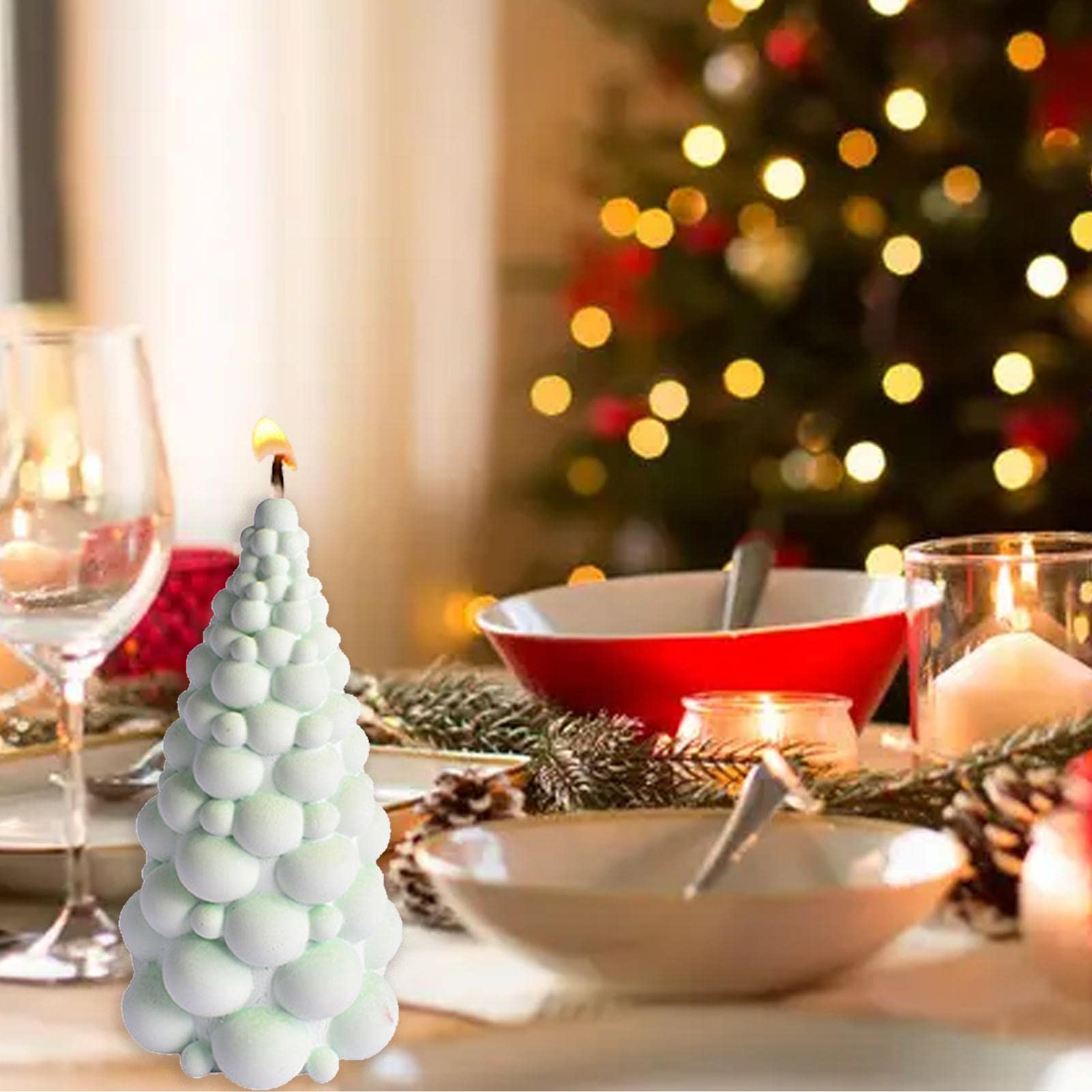 Christmas Tree Silicone Mold for DIY Epoxy Resin, Candles, Soap & Chocolate - Tree Shaped Baking Mold for Handmade Wax Aromatherapy, Cake Decorating & Holiday Home Decor (Perfect for Christmas Crafts, Gift Making & Festive DIY Projects)