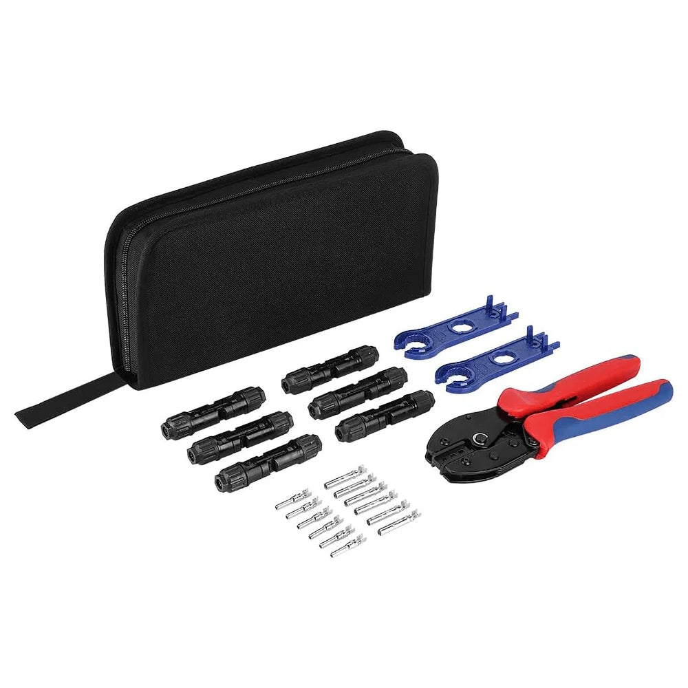 BougeRV Solar Panel Crimper Tool Kit - Professional PV Cable Lug Crimping Tool for Solar Panel Installations - Perfect for DIY Solar Projects and Off-Grid Systems
