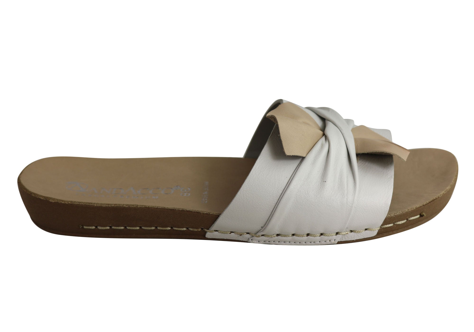 Andacco Women's Comfortable Leather Slide Sandals - Handmade in Brazil - Perfect for Beach, Pool, and Summer Casual Wear