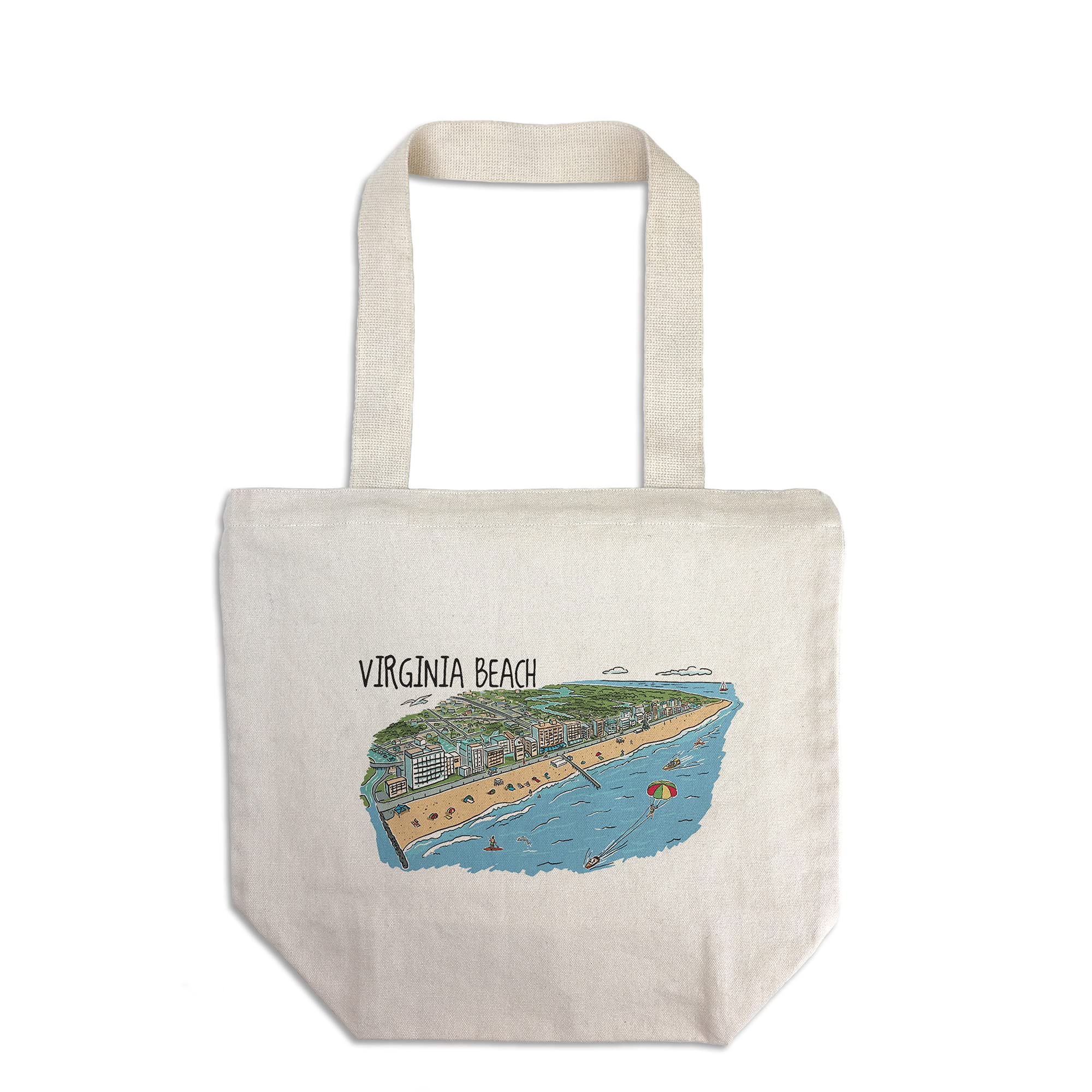 Virginia Beach Tote Bag - 100% Cotton Canvas Reusable Shopping Bag for Eco-Friendly Lifestyle | Durable Carryall for Beach, Grocery & Travel | Sustainable Fashion Bag for Work, Picnic & Yoga | Perfect Gift for Eco-Conscious Friends | Great for Summer Outings, Bookstore Visits & Farmers Market | Ideal for Daily Use, Zero-Waste Living & Sustainable Fashion Accessories