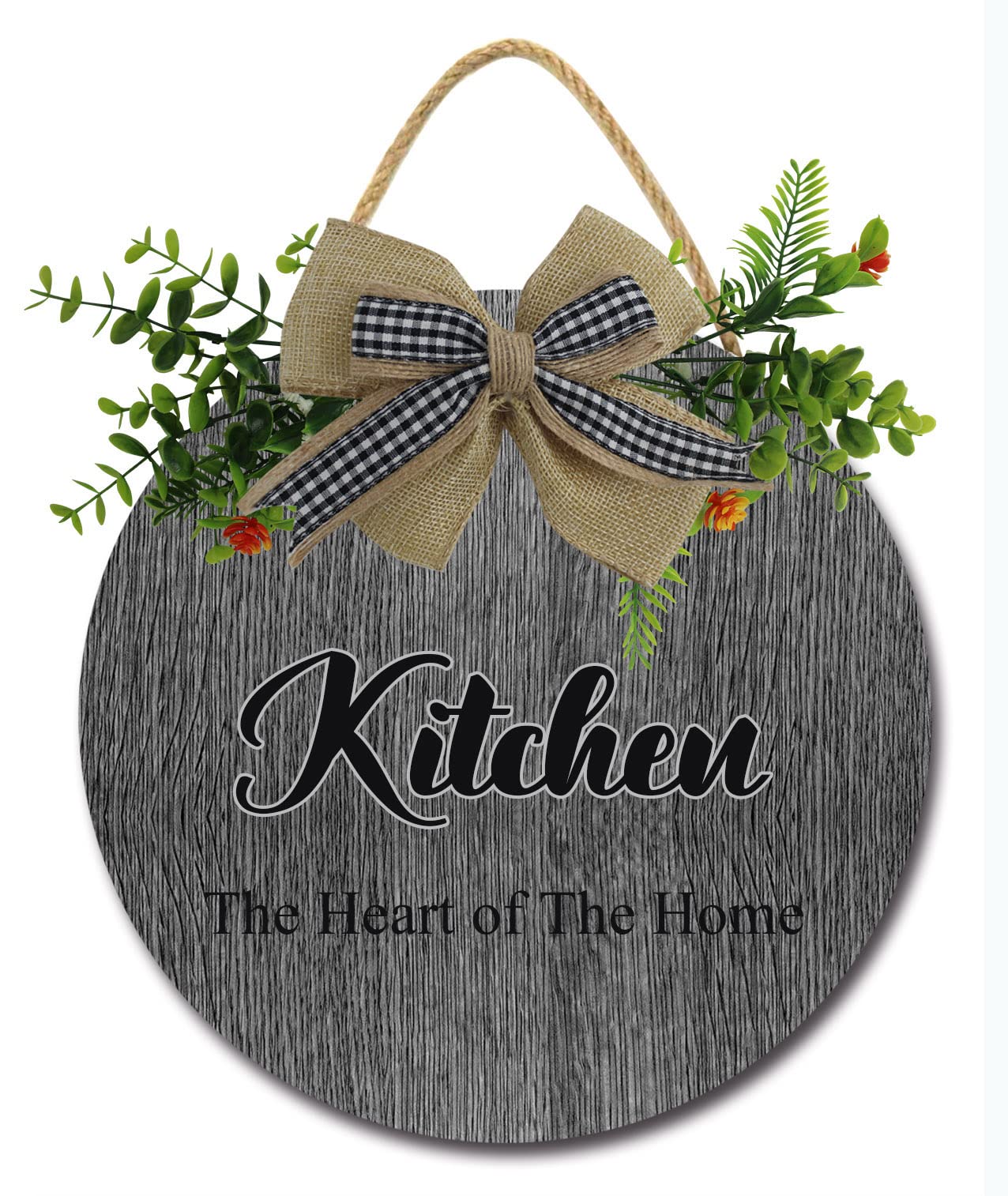 Farmhouse Kitchen Decor Signs - Rustic Wooden Wall Art with Funny Sayings | Heartwarming Home & Kitchen Hanging Decor | Perfect for Farmhouse, Country Style Kitchens & Dining Room Wall Decoration