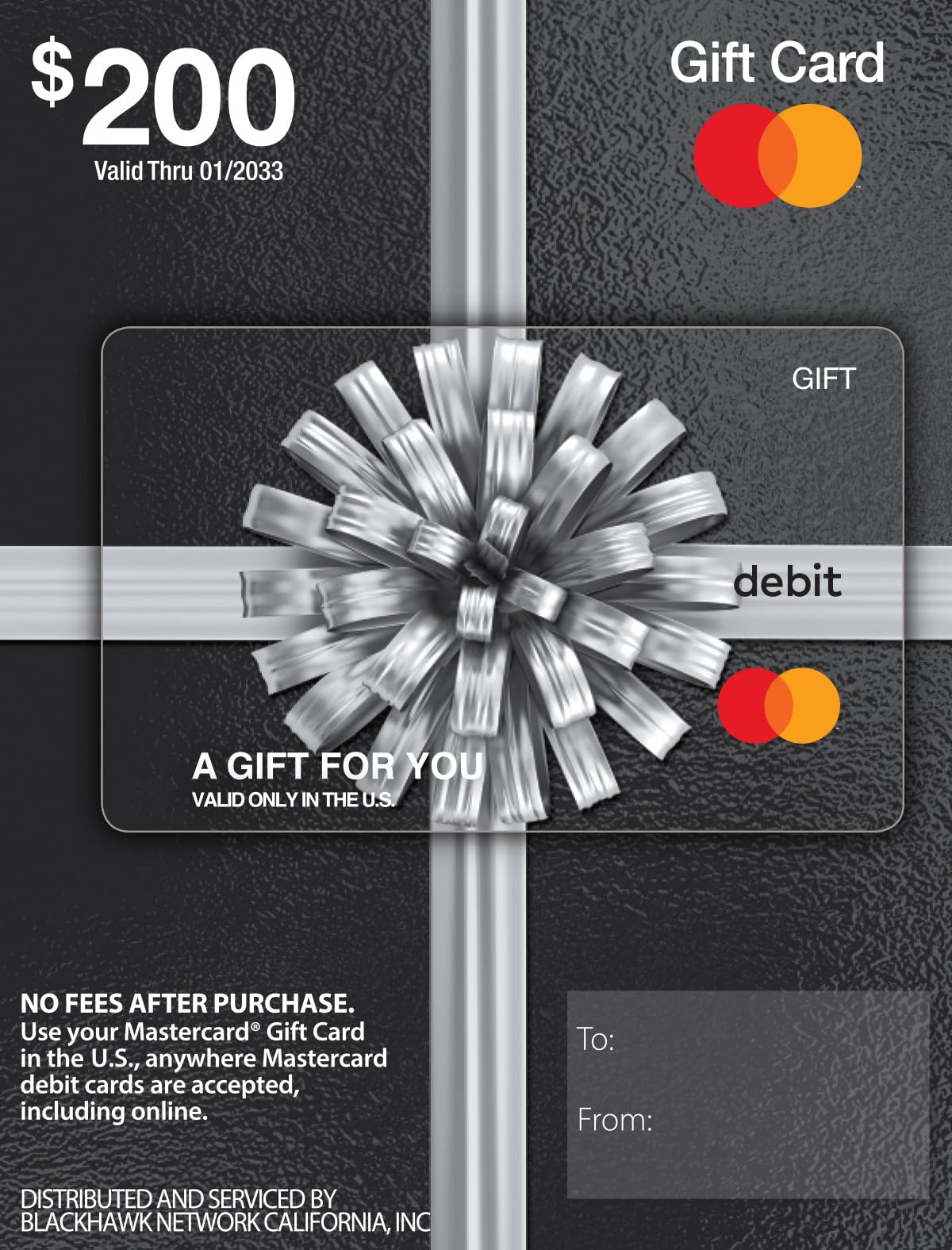$200 Mastercard Gift Card - Perfect for Online Shopping, Gifts & Travel - No Expiration Date or Fees (Plus $6.95 Purchase Fee)