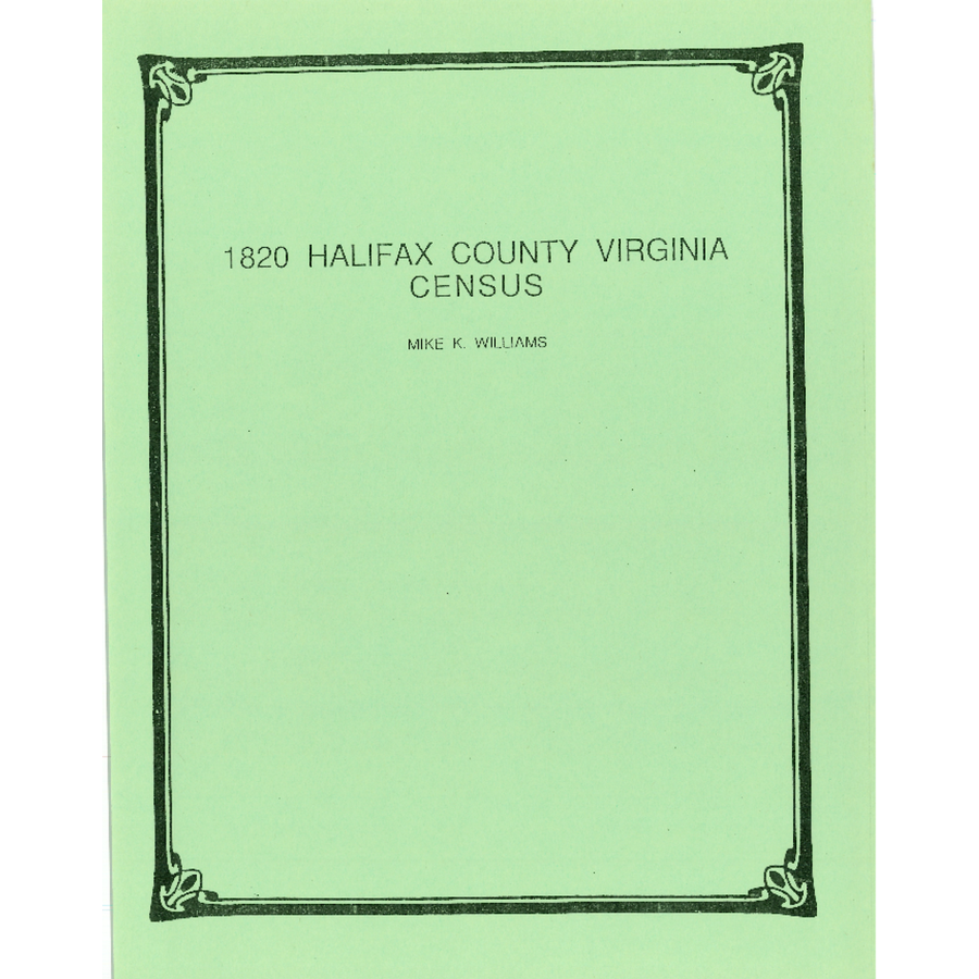 1820 Halifax County Virginia Census Records - Genealogy & Family History Research for Ancestral Search