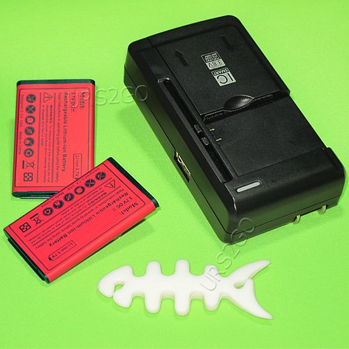 Extended Slim 2X 1350mAh Replacement Battery with Universal Travel Dock USB Charger for TracFone/Net10 LG 236C - Long Lasting Power for Travel, Work & Emergency Use