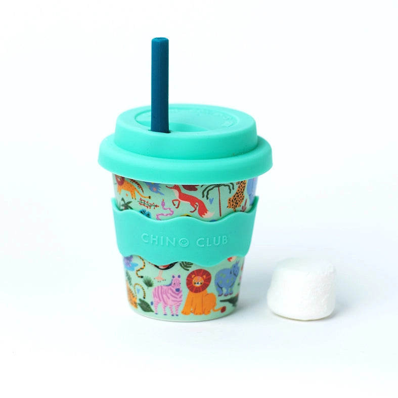 Safari Themed Babyccino Cup 120ml - Leak-Proof Toddler Sippy Cup for Travel, Daycare & Home Use