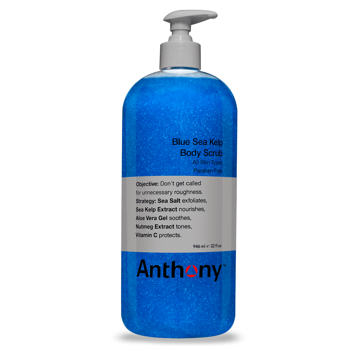 Anthony Blue Sea Kelp Body Scrub - Exfoliating & Hydrating for Smooth Skin - Natural Seaweed & Mineral Enriched - Perfect for Dry Skin & Spa Day Self Care