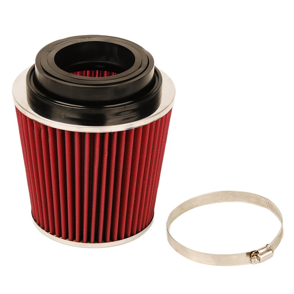 HIFROM High Flow Round Tapered Universal Clamp-On Air Filter 8132 - Washable & Reusable Performance Air Filter for Cars, Trucks & SUVs - Improves Engine Power & Fuel Efficiency