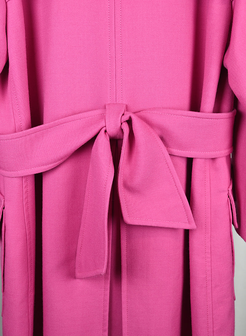 Valentino Women's Pink Wool Coat Size 40 - Elegant Winter Outerwear for Office & Evening Events