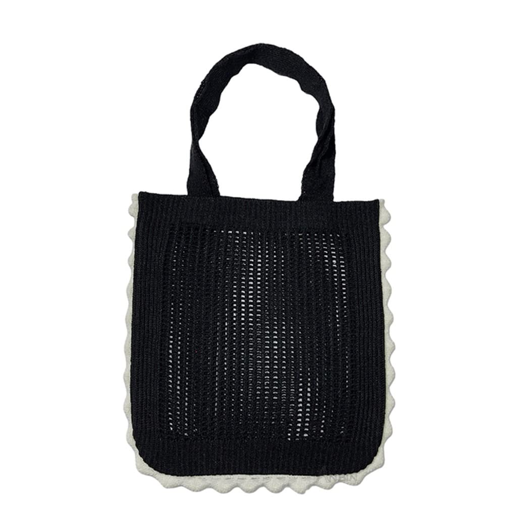 Women's Knitted Hollow Shoulder Bag - Large Capacity Beach Tote for Shopping & Travel