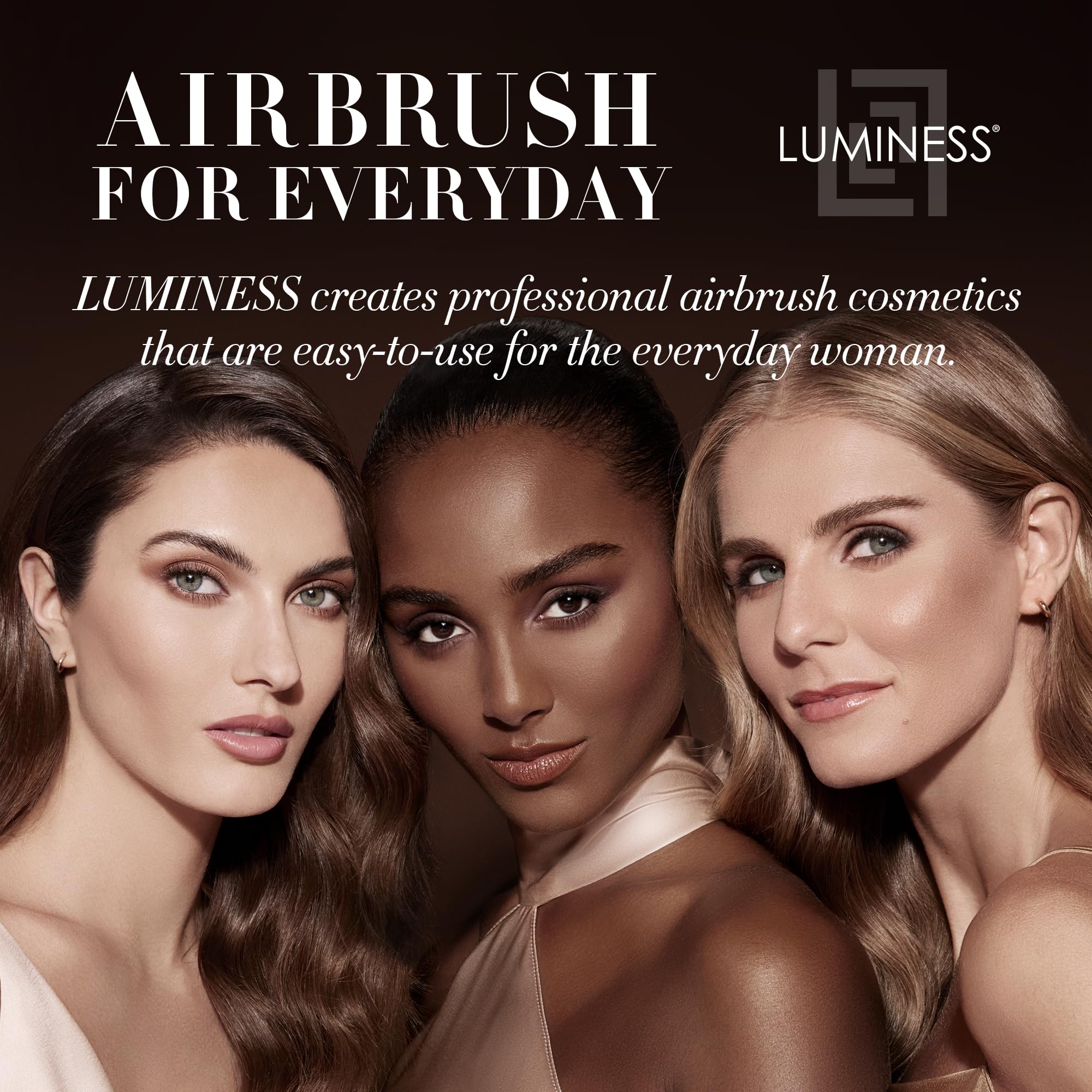 LUMINESS Legend Airbrush Makeup System - Portable Airbrush Kit with Quiet Compressor, Touchless Makeup Sprayer for Flawless Foundation & Contouring - Perfect for Bridal, Professional & Everyday Makeup Application