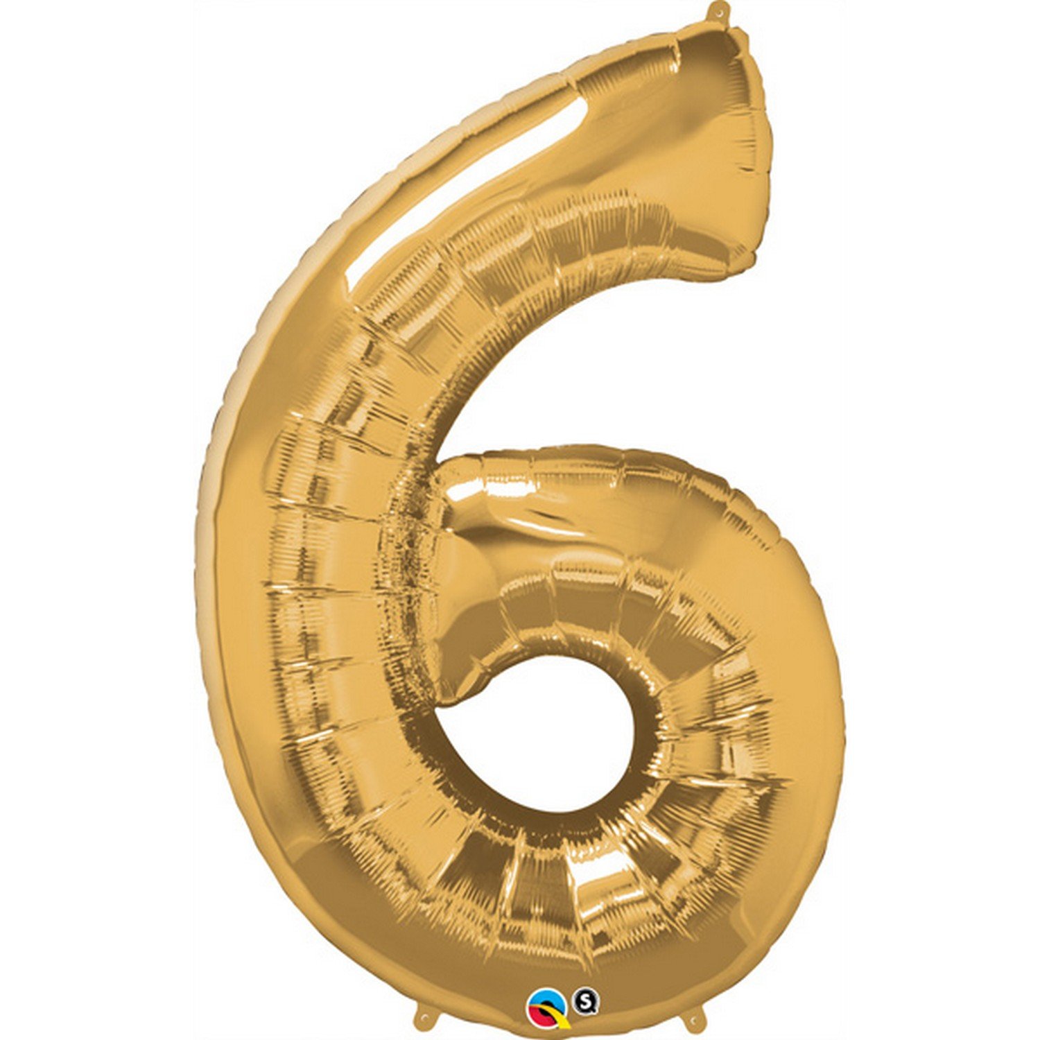 Qualatex 34 Inch Metallic Gold Number Balloons (0-9) - Birthday Party, Wedding, Anniversary Decorations & Photo Backdrop Props