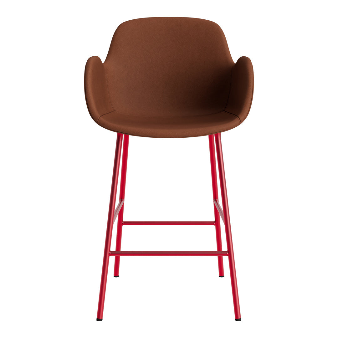 Form Counter Armchair - Fully Upholstered Modern Bar Stool for Kitchen Island, Breakfast Nook & Home Bar Seating