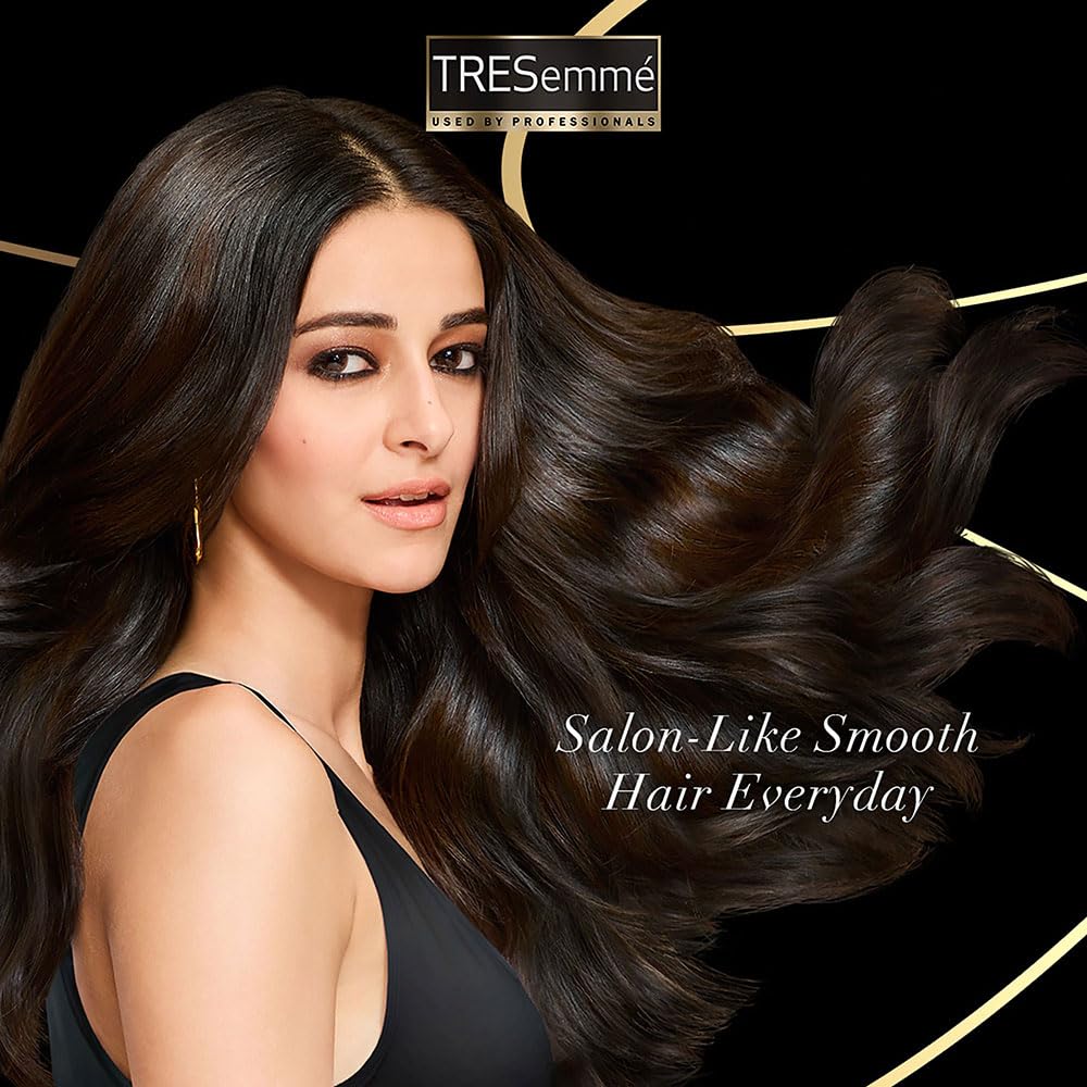 TRESemme Keratin Smooth Conditioner 190ml - Keratin & Moroccan Argan Oil Formula for Smoother, Shinier Hair - Frizz Control & Nourishment Lasts 72 Hours - Unisex Hair Care - Perfect for Daily Use, Salon-Like Results at Home