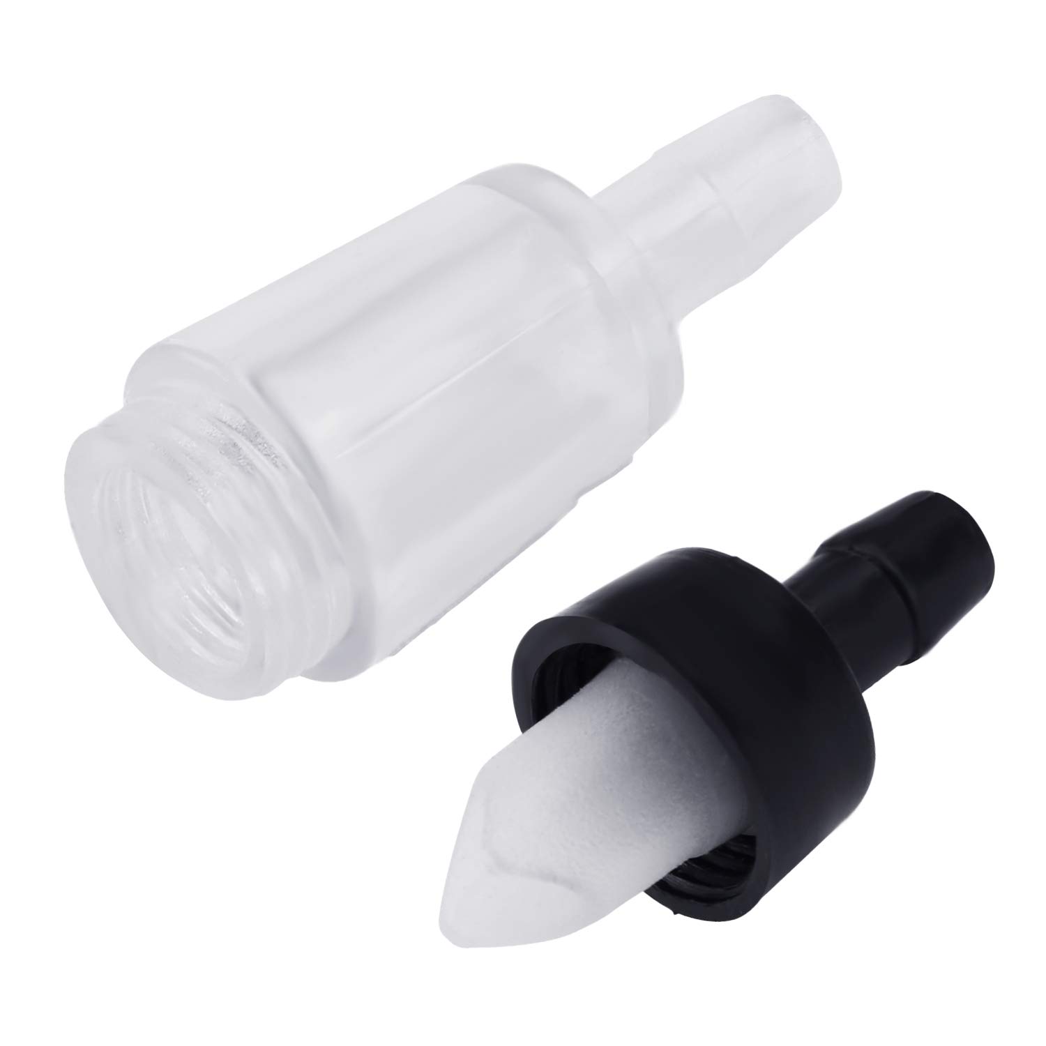 Leinuosen 20 Pack Aquarium Air Pump Check Valves - Plastic One Way Non-Return Check Valves for Fish Tank Accessories (Black) - Perfect for Freshwater & Saltwater Aquariums, Fish Breeding, and Hydroponics Systems