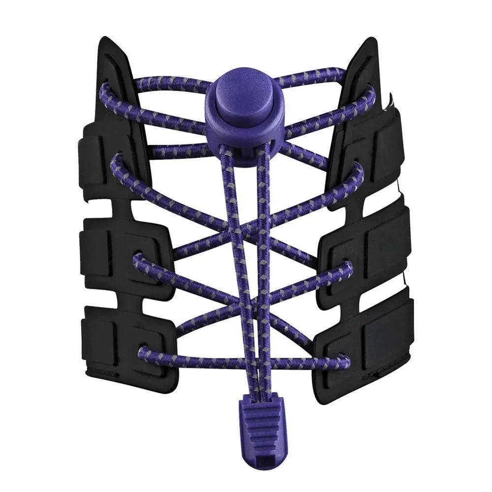 No-Tie Reflective Elastic Shoelaces for Running & Sports Shoes - Stay Secure & Visible During Night Jogs & Workouts
