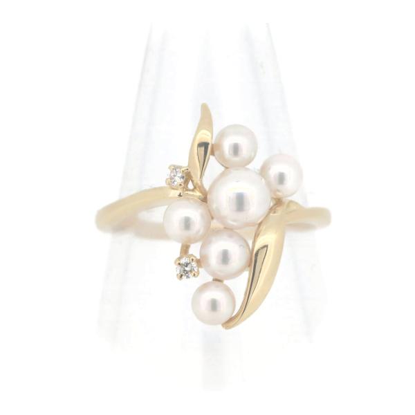 18K Gold Pearl and Diamond Ring for Women - Vintage Elegant Jewelry Gift for Wedding, Anniversary & Special Occasions