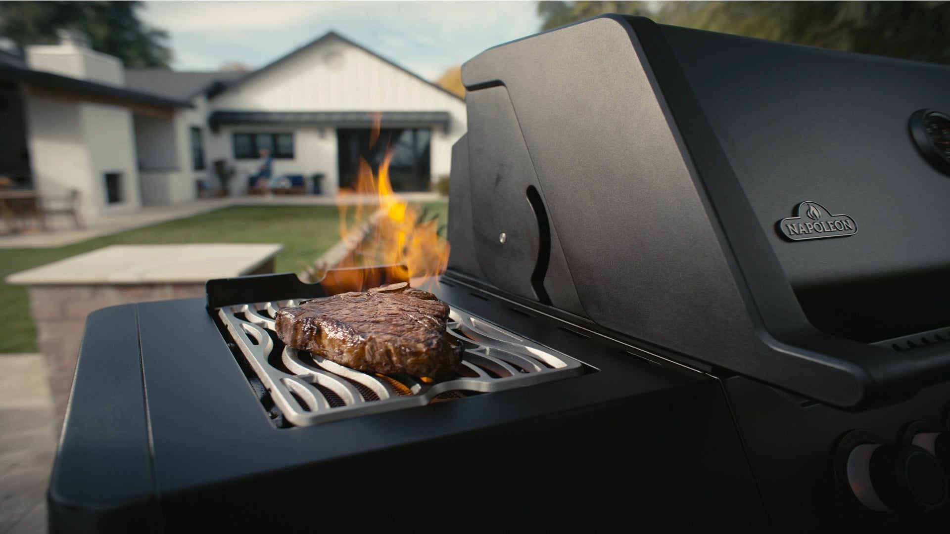 Napoleon Phantom Prestige® 500 RSIB Smart Gas Grill with Infrared Side & Rear Burners - Perfect for Outdoor Cooking, Backyard BBQs, and Patio Entertaining