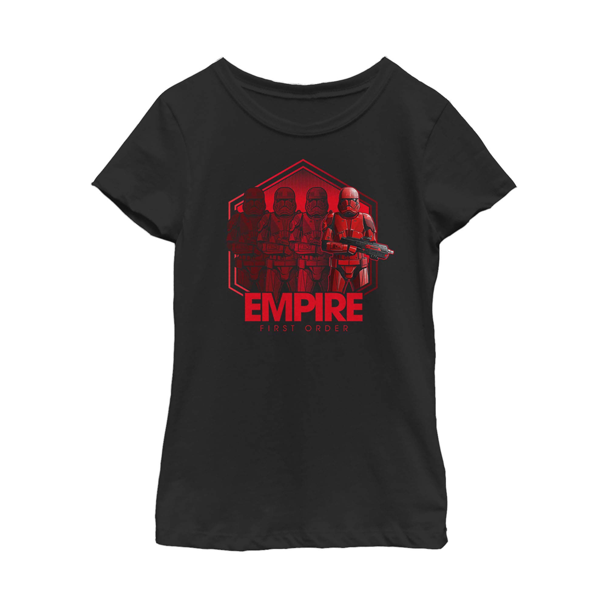 Fifth Sun Girls' Red Troop Four Graphic T-Shirt - Soft Cotton Tee for Kids & Teens - Cute Casual Outfit for School, Playdates & Everyday Wear
