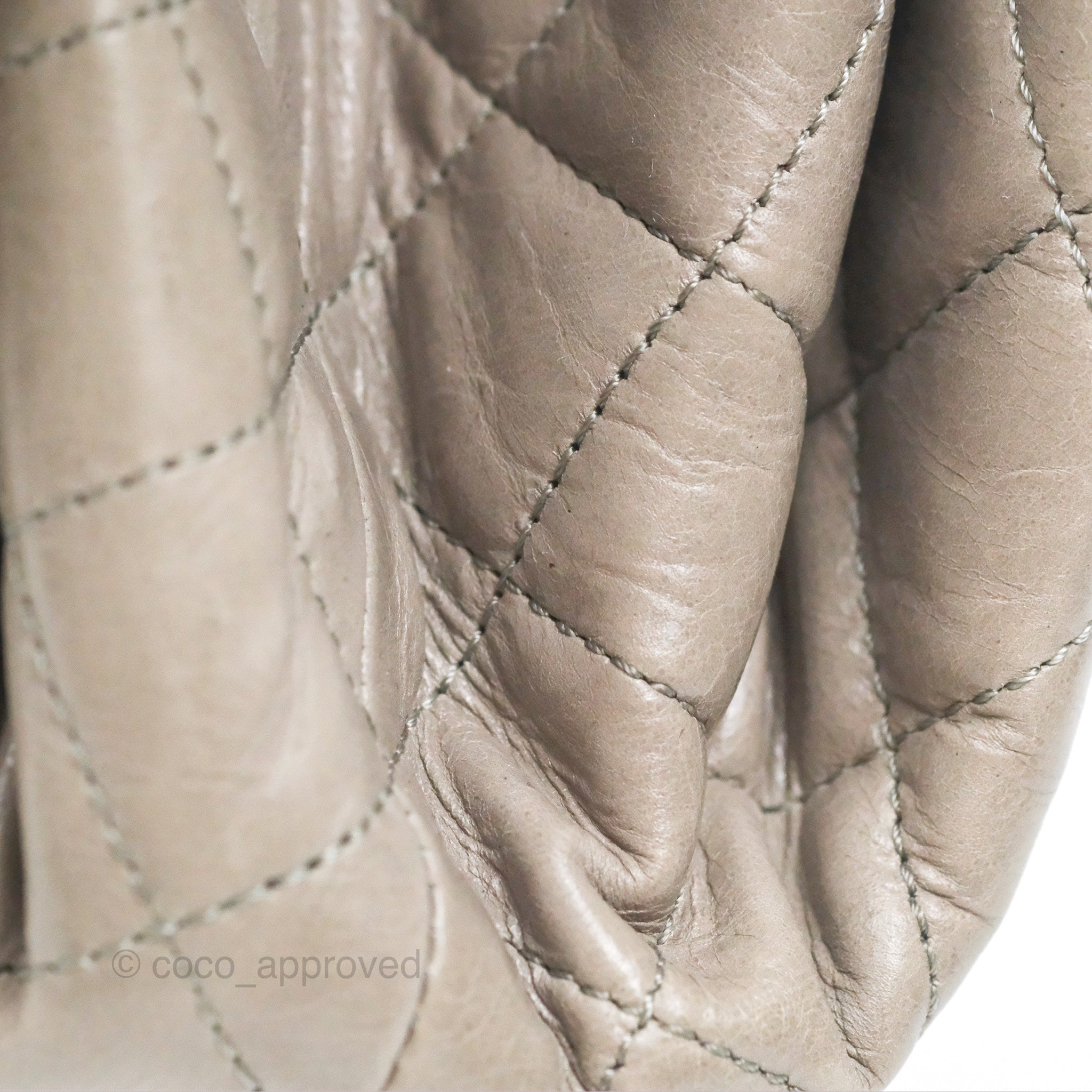 Chanel Accordion Flap Bag in Taupe Crinkled Glazed Calfskin Leather - Luxury Crossbody Bag for Women, Perfect for Date Night & Evening Events