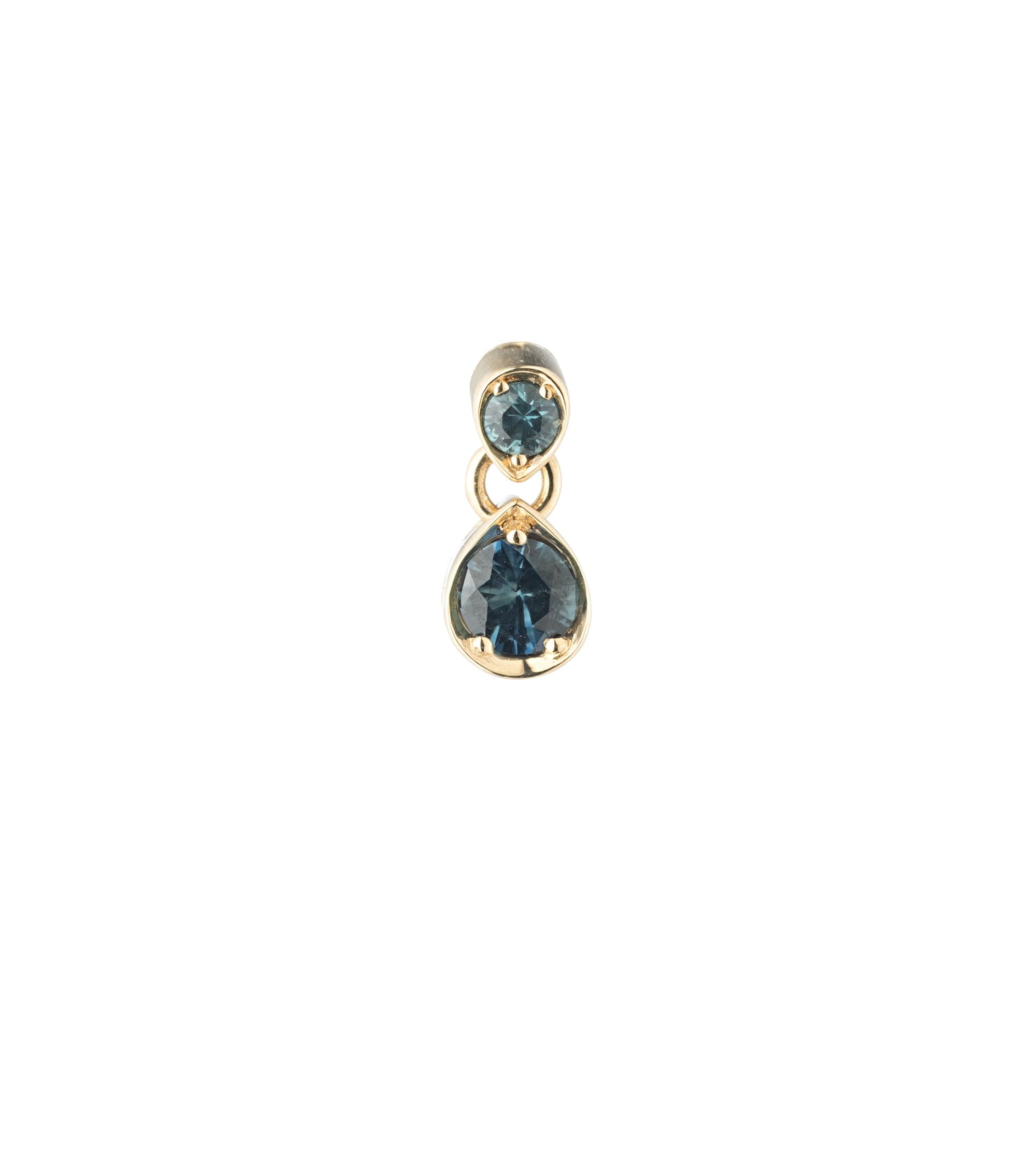Teal Sapphire Gemstone Double Drop Earrings for Women – Elegant Dangle Jewelry for Weddings, Parties & Special Occasions