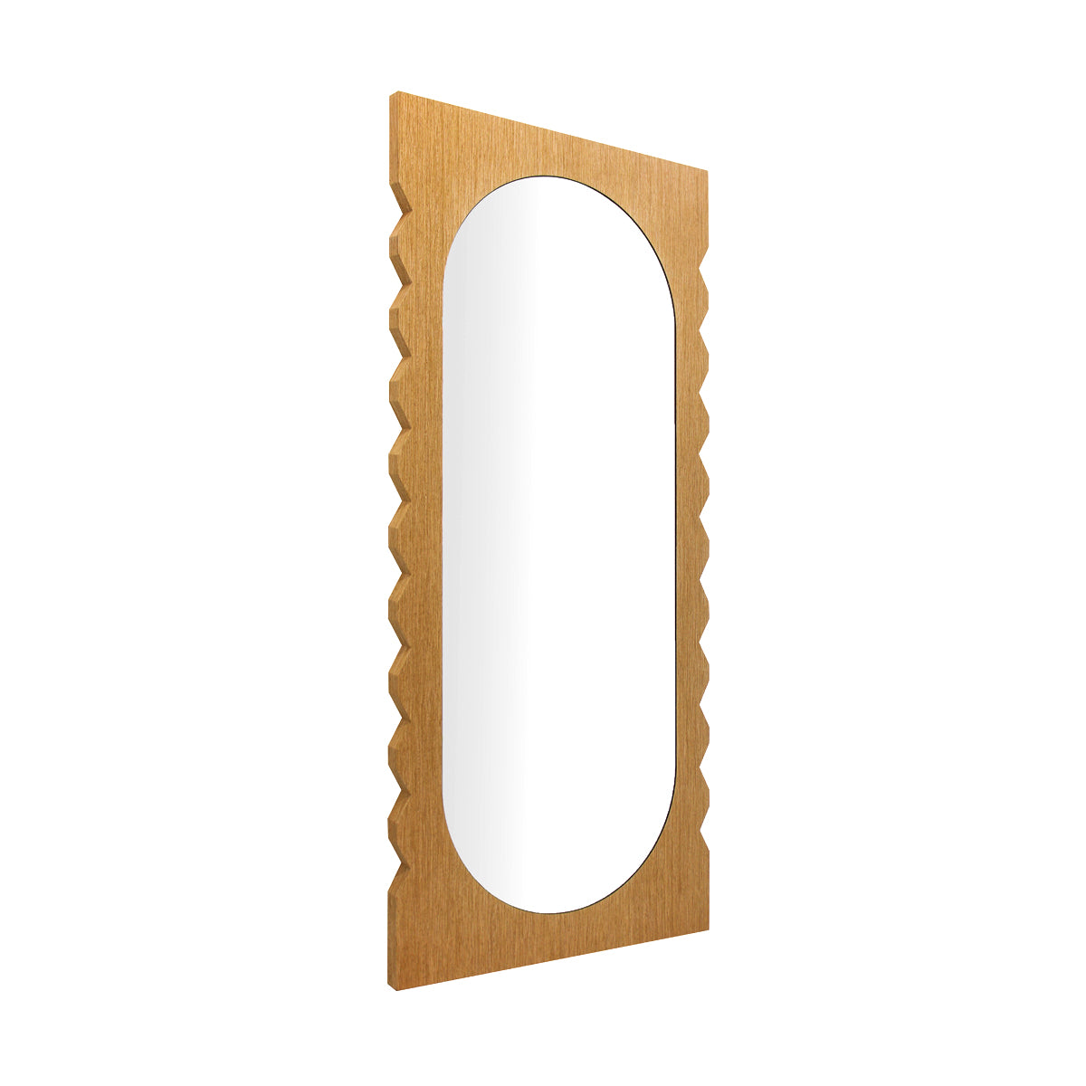 Azzurra Oak Full-Length Floor Mirror - Elegant Freestanding Standing Mirror for Bedroom, Living Room, and Entryway Decor