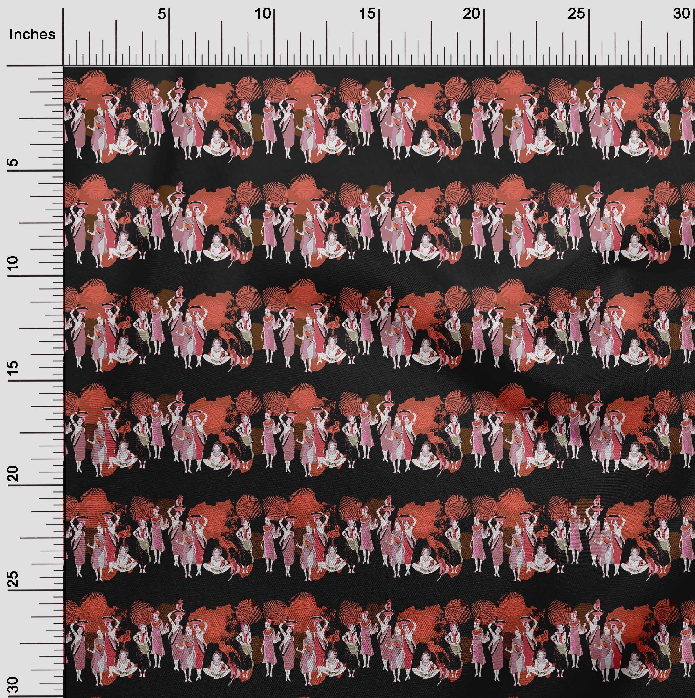 Velvet Red African Print Fabric by The Yard - 58 Inch Wide for DIY Clothing, Dresses, and Home Decor Sewing Projects | Premium Cotton Material for Quilting, Crafts, and Upholstery