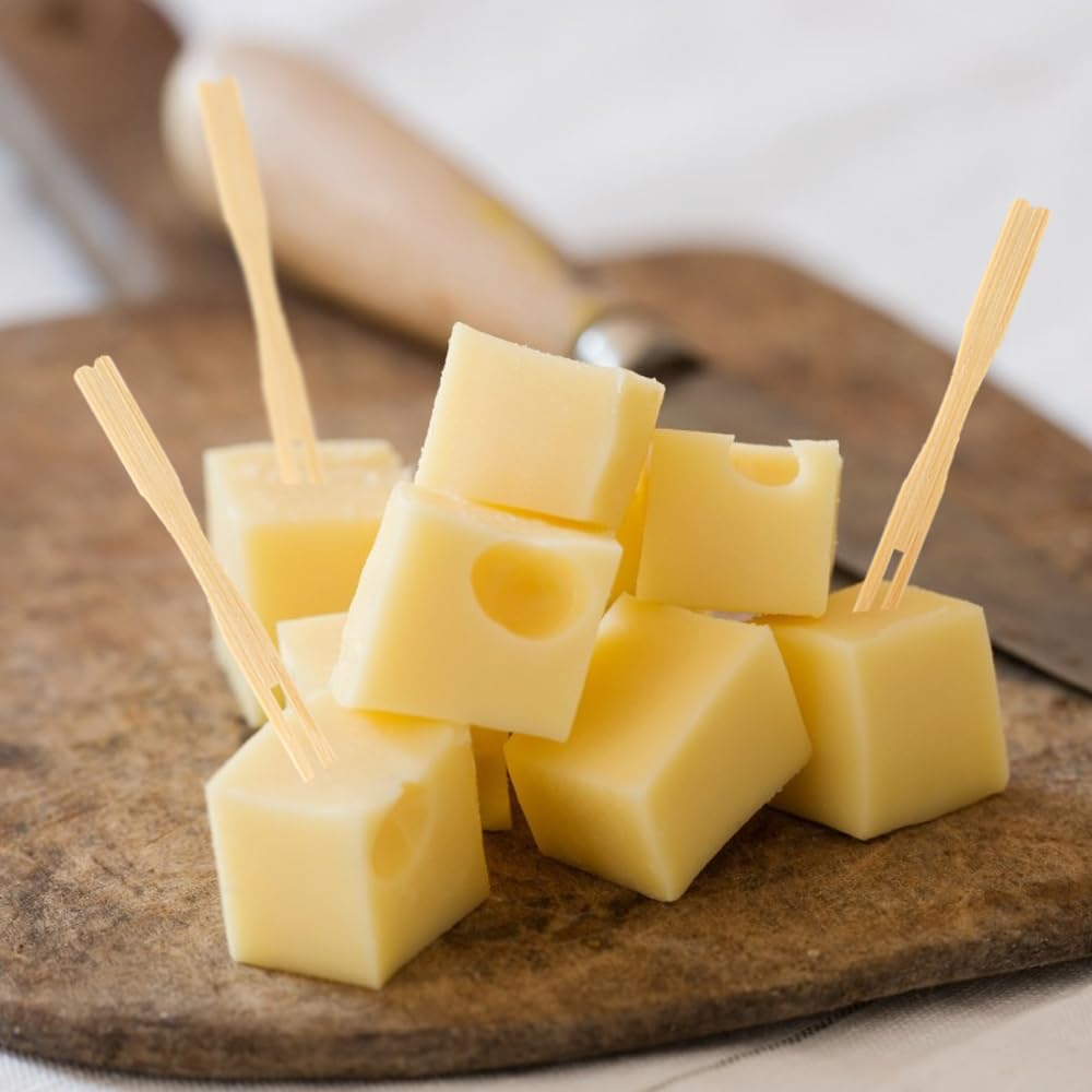 200PCS Bamboo Cocktail Picks - Mini Wooden Skewers for Appetizers, Fruit Kabobs & Party Drinks | Reusable Eco-Friendly Toothpicks for Cocktails, Charcuterie Boards & Wedding Favors