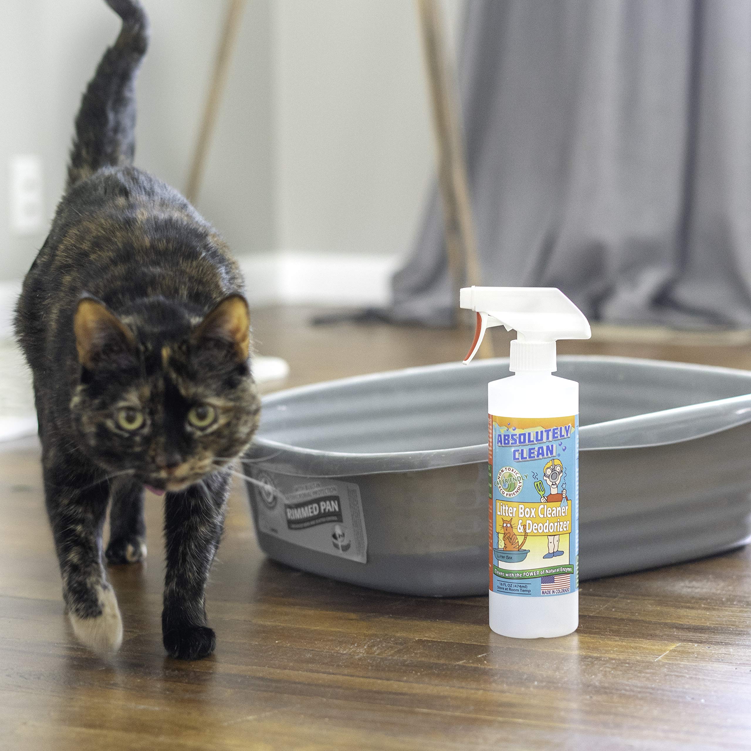Premium Litter Box Cleaner & Odor Eliminator - Fast-Acting Cat Litter Deodorizer for Urine & Feces Odors | Extends Litter Life | Ideal for Multi-Cat Homes & Small Spaces