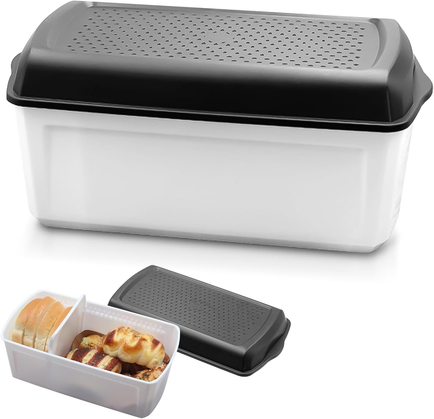 Milex Long Life Insta Bread Box - Airtight Food Storage Container for Fresh Bread, Buns, and Pastries - Perfect for Kitchen, Pantry, and Camping Use