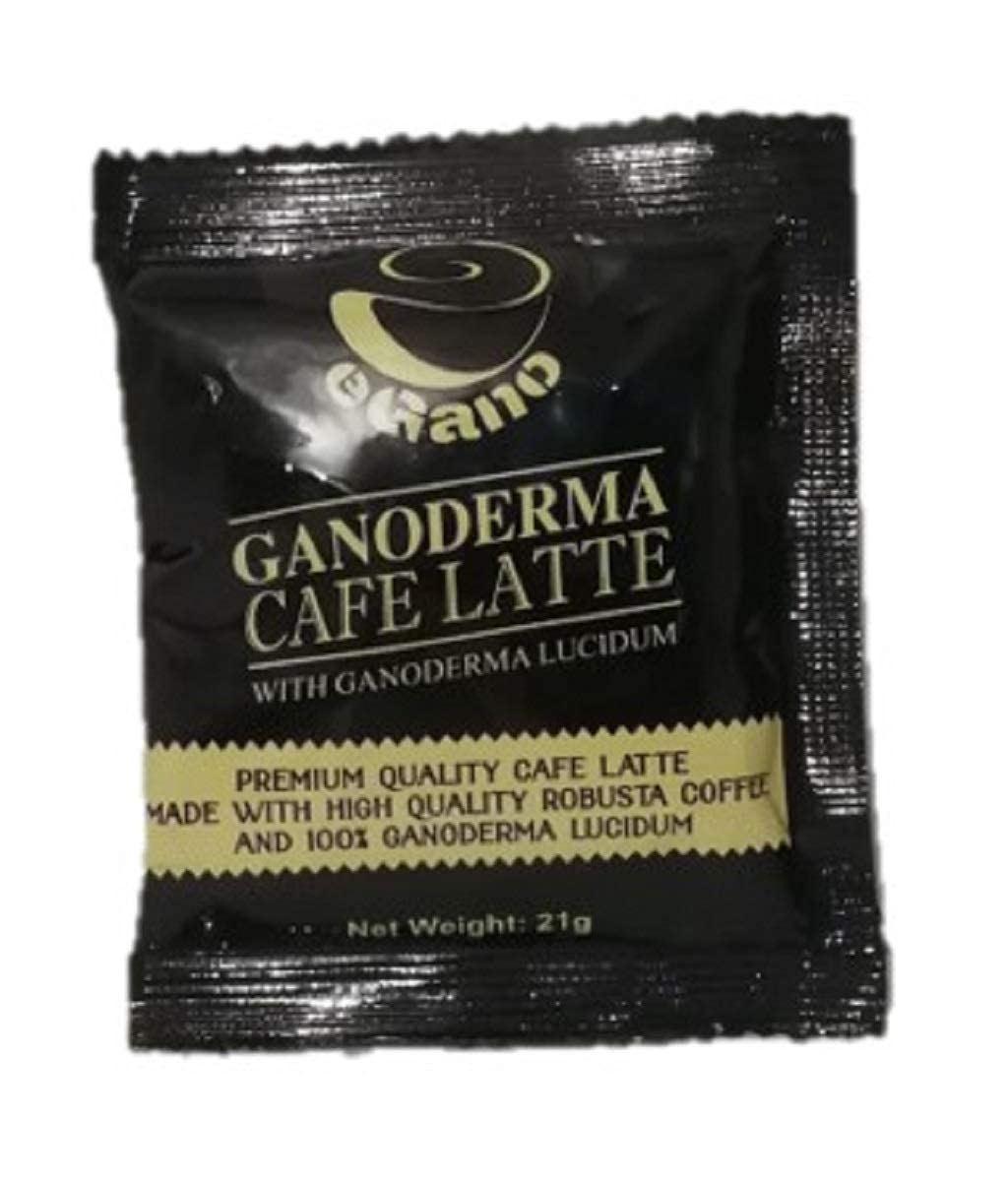 Premium Ganoderma Cafe Latte Instant Coffee with Ganoderma Lucidum Extract - 4 Boxes (21g x 20 Sachets/Box) - Immune Support & Energy Boost for Home, Office & Travel
