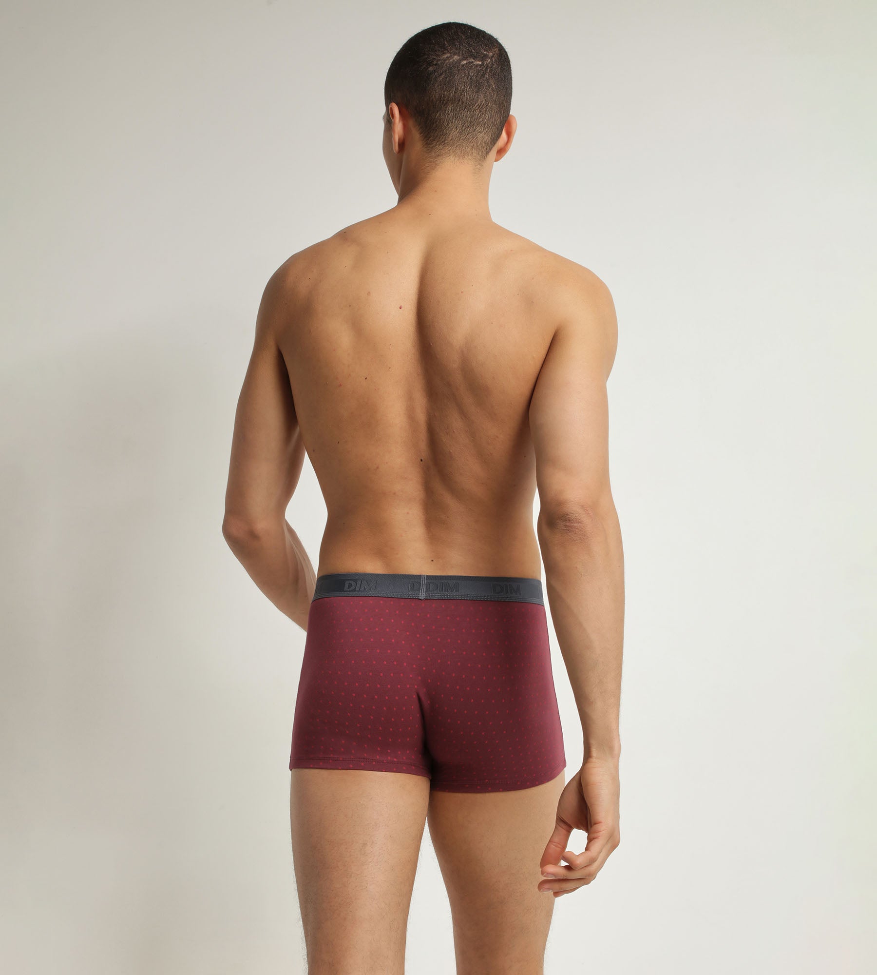 Men's Stretch Cotton Boxer Briefs with Polka Dot Print - Comfortable Underwear for Daily Wear & Casual Outfits