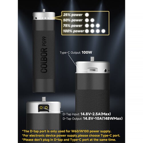 COLBOR PG99 Power Grip - Compatible with CL60, CL100X & Wonder Series LED Lights | Professional Photography & Video Lighting Accessory for Studio & On-Location Shoots